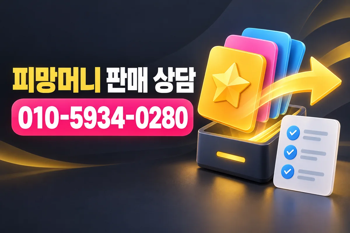 피망머니 판매 상담 대표번호 010-5934-0280 안내 이미지